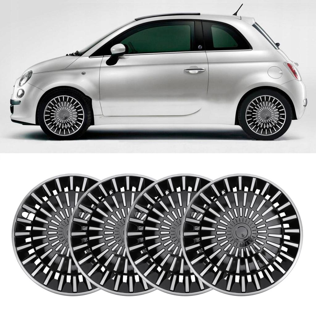 4PCS R15 Hub 15 Inch Thick ABS Stylish Wheel Cover Hub Replacement for 500