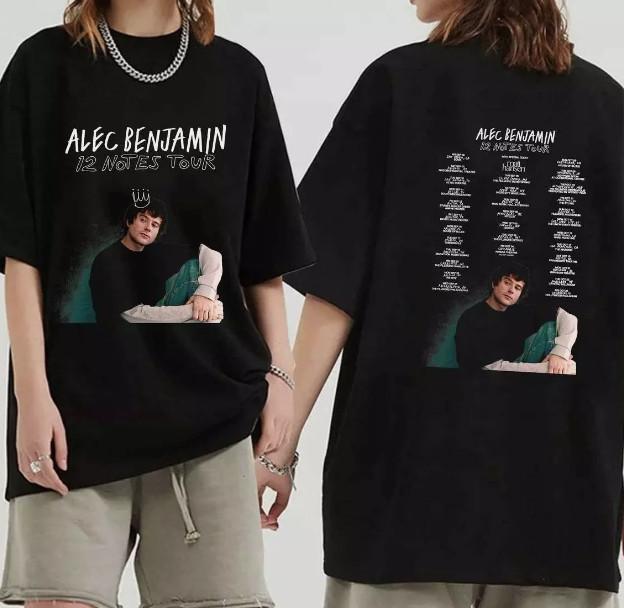 

Alec Benjamin - 12 Notes Tour 2024 Shirt, Alec Benjamin Fan Shirt 4XL