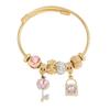 Fashion Sweet High-end Rhinestone Heart Pendant Beaded Bracelet