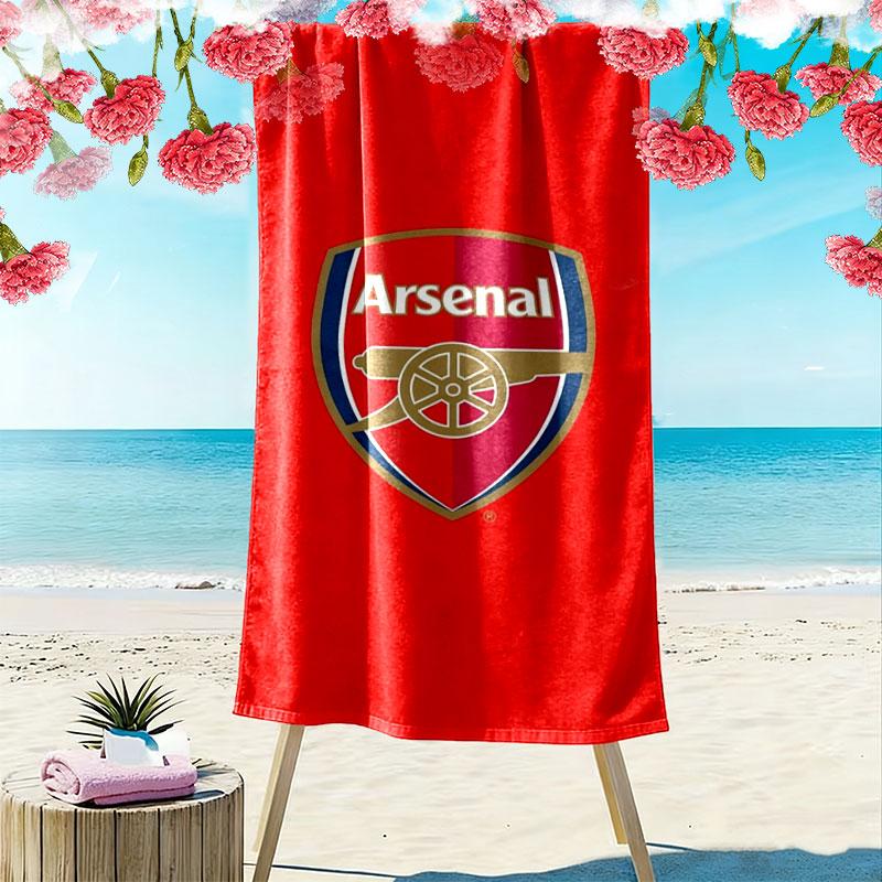 Arsenal F Print Beach Towel, Large Soft Quick Dry Towel for Beach Camping Swimming