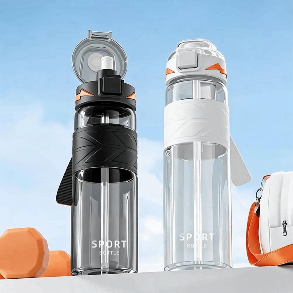 with Straw Student Water Bottle 750/1000ML Outdoor Water Bottle Portable Fitness Kettle Summer