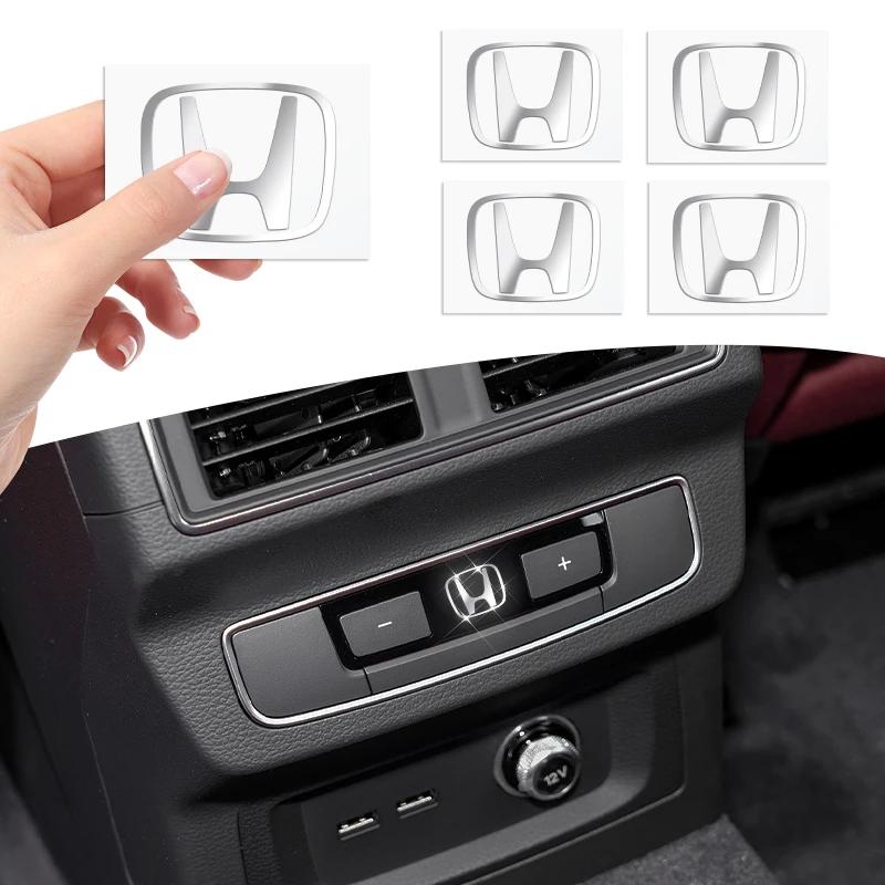 2/5/10pcs 3D Metal Car Emblem Sticker Decor Badge Decal Interior Styling For Honda Civic Accord CRV Hrv Jazz Car Accessories FJ6