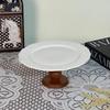 Ruhan Retro Rattan Flower High-Footed Dinner Plate Set