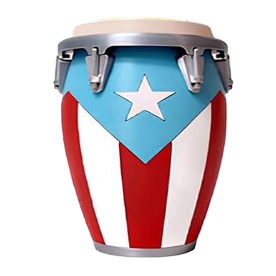 Puerto Rican Flag Conga Style 3D Printed Can Holder, Beverage Insulator, Lightweight 12oz Can Cooler for Parties Beaches Barbecues Caribbean Gift