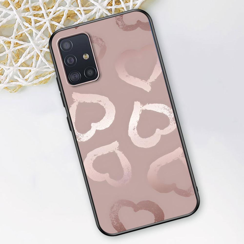 Etui w stylu różowego złota dla Samsunga Galaxy A54 A53 A32 A52s A12 A21s A51 A22 A31 A52 A72 A11 A14 A02s A23 TPU Pokrowiec na telefon