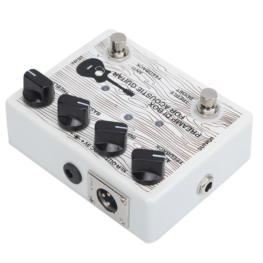 Pedal Electric Preamp for Guitars Portable with LED Indicator Aluminium Alloy Instrument Equipment