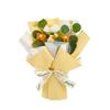 Crochet Flower Bouquet Orange Handmade Knitted Bouquet Crochet Bouquet Kit Knitted Fake Rose Daisy for Valentines Day Mother's D