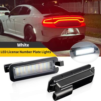 2PCS 6000K White LED Number License Plate Light Lamp For Dodge Charger Challenger Chrysler 300 Pacifica Jeep Compass #68211290AB
