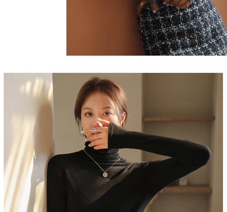 Women's Slim Fit Fleece Turtleneck - Autumn/Winter Long Sleeve Base Layer