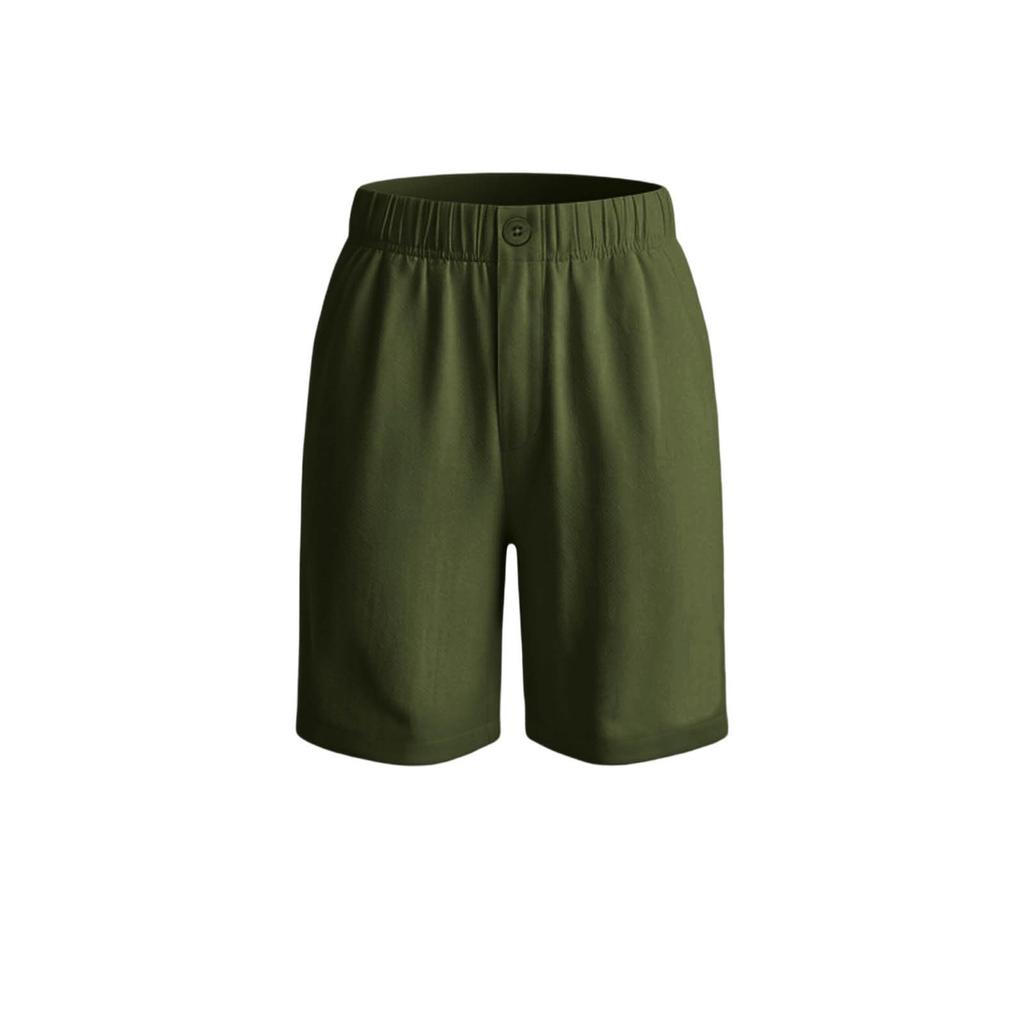 Women Loose Fit Elastic Waist Casual Shorts with Pockets Straight Leg Design Comfortable Mid Rise Relaxed Style for Everyday Wear