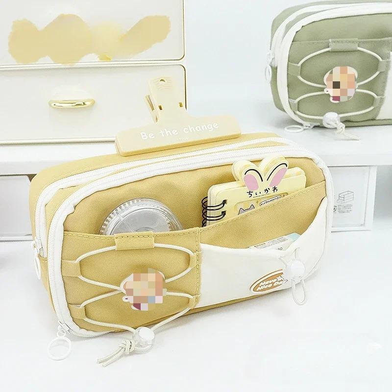 Cartoon Puppy Pencil Case for Kids Large Capacity Stationery Scrapbook Storage Bag Portable Sweet Pencil Bag Student Supplies