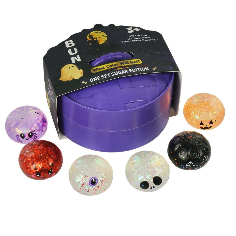 6 Stück/Set Halloween Squishy Kristallbrötchen Weich Niedlich Fidget Sensorisches Spielzeug Partygeschenke
