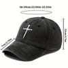 Retro Washed Cross Baseball Cap Adjustable Outdoor Fashion Hat