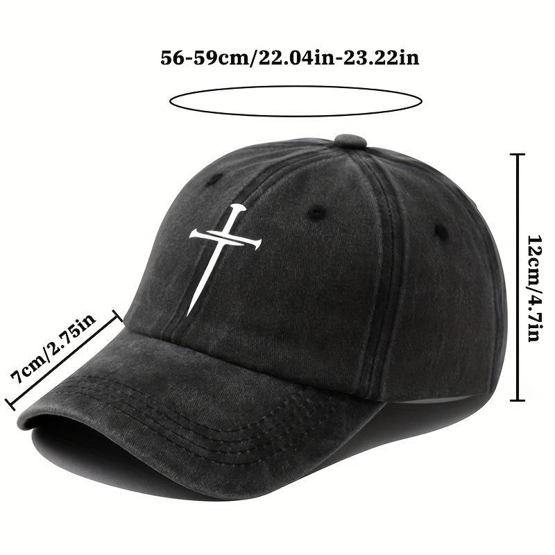 Retro Washed Cross Baseball Cap Adjustable Outdoor Fashion Hat