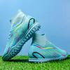 Fashion TF Turf Football Shoes PU Fabric Integrated Upper Rubber Wear Resistant Sole Anti-slip For Men Women Match