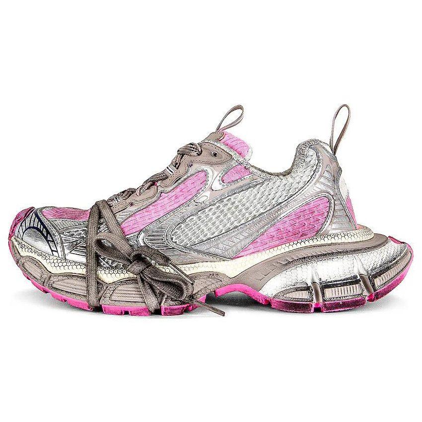 Balenciaga 3XL Low Top Chunky Sneakers Women's Silver Pink 734731W3XL59050
