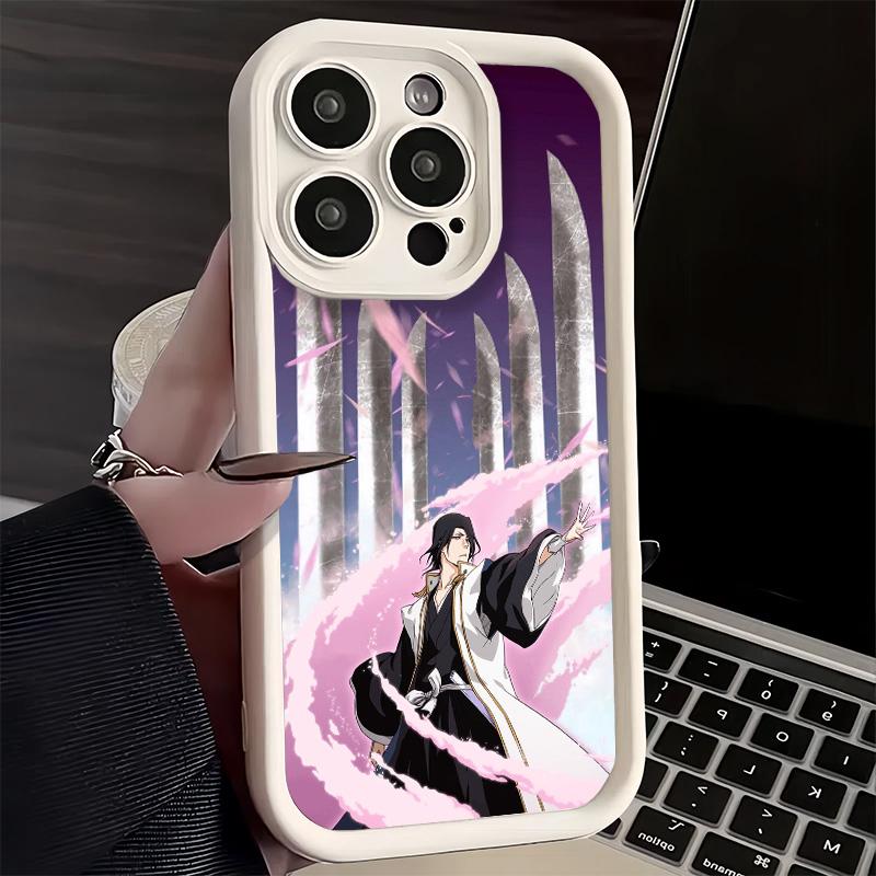 Phone Case for iPhone 17 Air 16E 15 16 Pro Max Bleach Kuchiki Byakuya Cover 14 Plus 13 12 Mini Soft Shell Silicone Fundas
