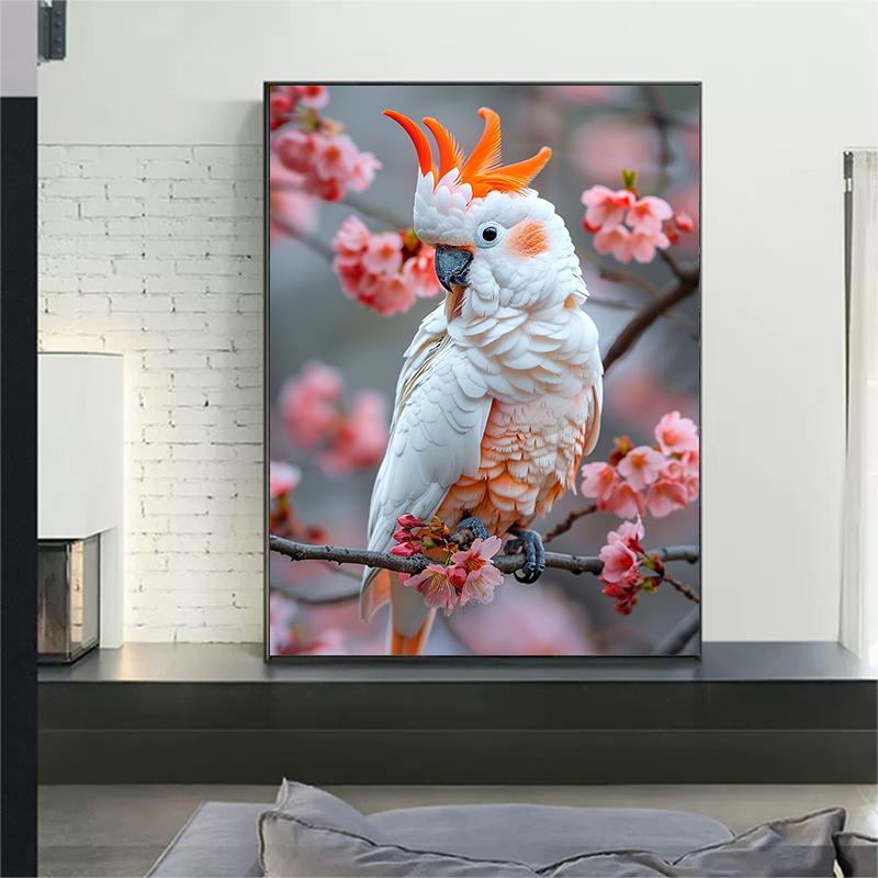 5d DIY Diamond Painting Cross Stitch Parrot Flowers Diamond Embroidery Mosaic Animals Full Round Drill Home Decor