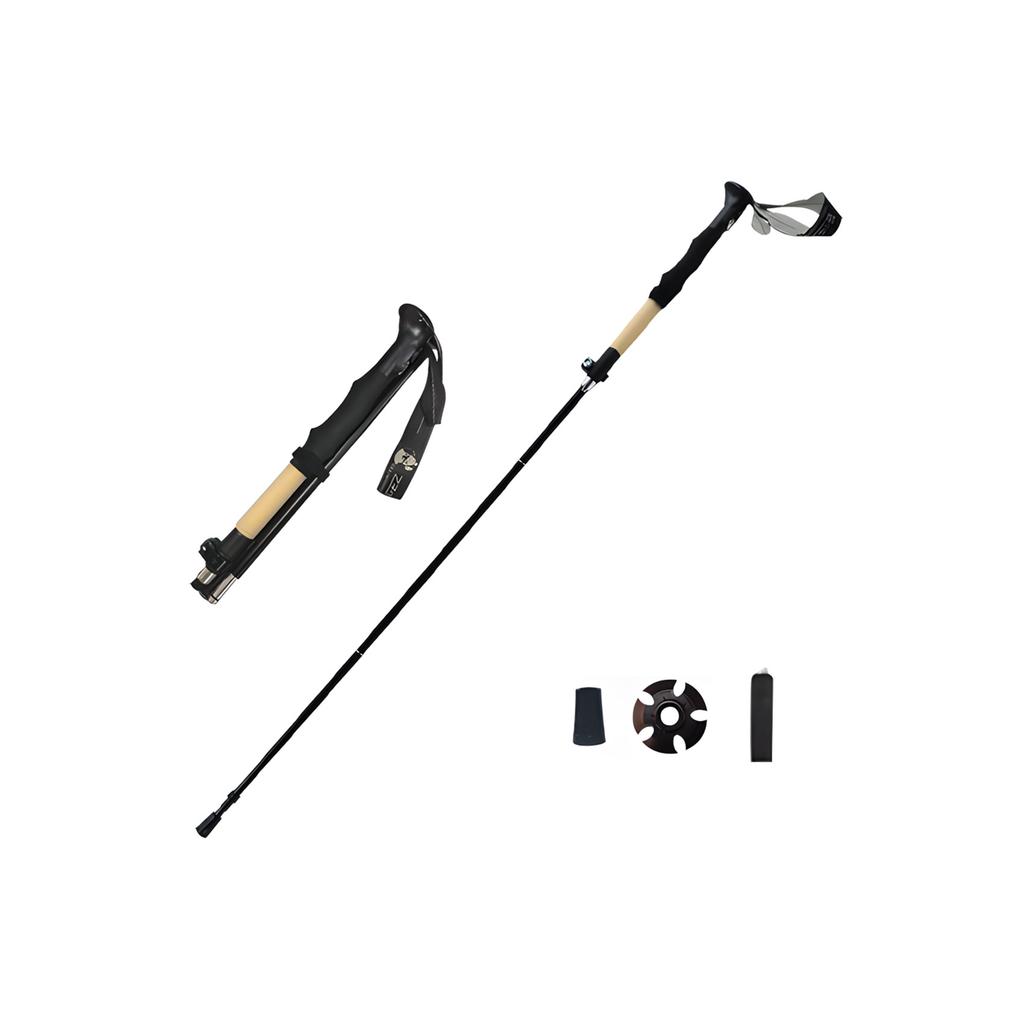 Easy To Carry 345g Travel Walking Stick With Aircraft Grade Aluminum Build And Complete Accessories Included