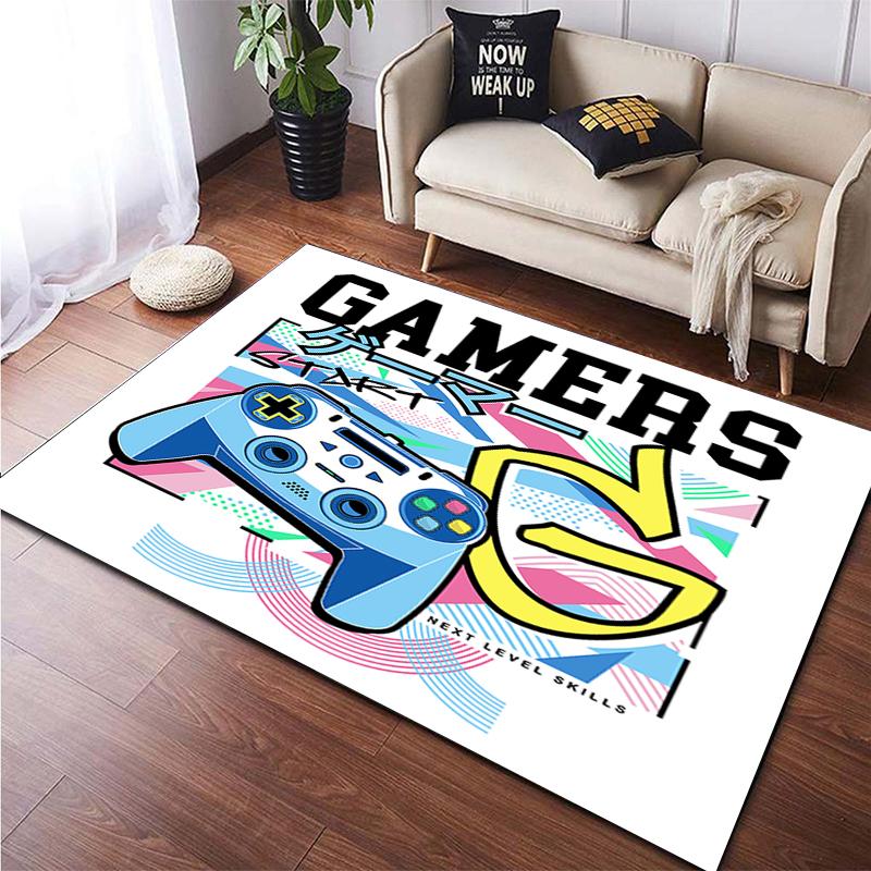 Cartoon Comic Game Handle Painting Carpet for Living Room Large Area Rug Black Soft Carpet Home Decoration Mats Boho Rugs