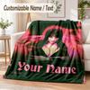 Elvira Mistress of the Dark Custom Name Flannel Throw Blanket Soft Warm for Sofa Bed Indoor Home Use
