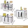 1PC 72/88/95L Quilt Organizer Bag Foldable Transparent Large Capacity Closet Sort Double Zipper Portable Storage for Clothes