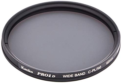 KENKO PRO1D Wide Band Circular PL Camera Filter (W) 62mm for Enhanced Contrast and Anti-Reflections, Part Number 512623