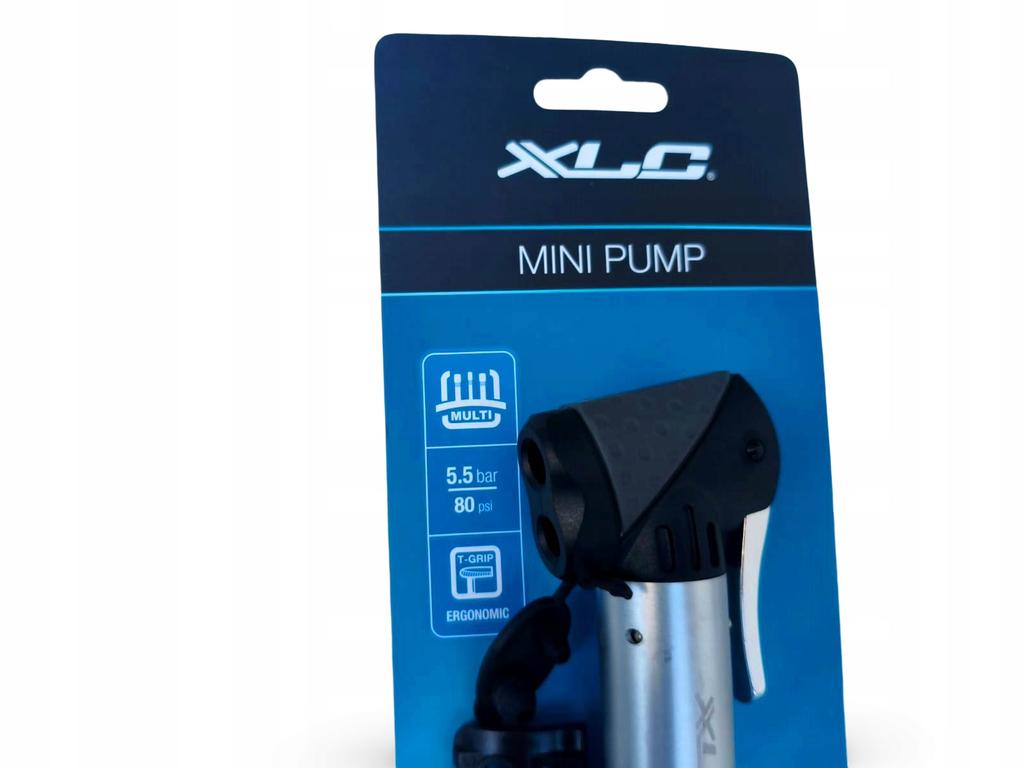 Universal Hand Bicycle Pump Xlc Pu-M01 Silver Mini Compact