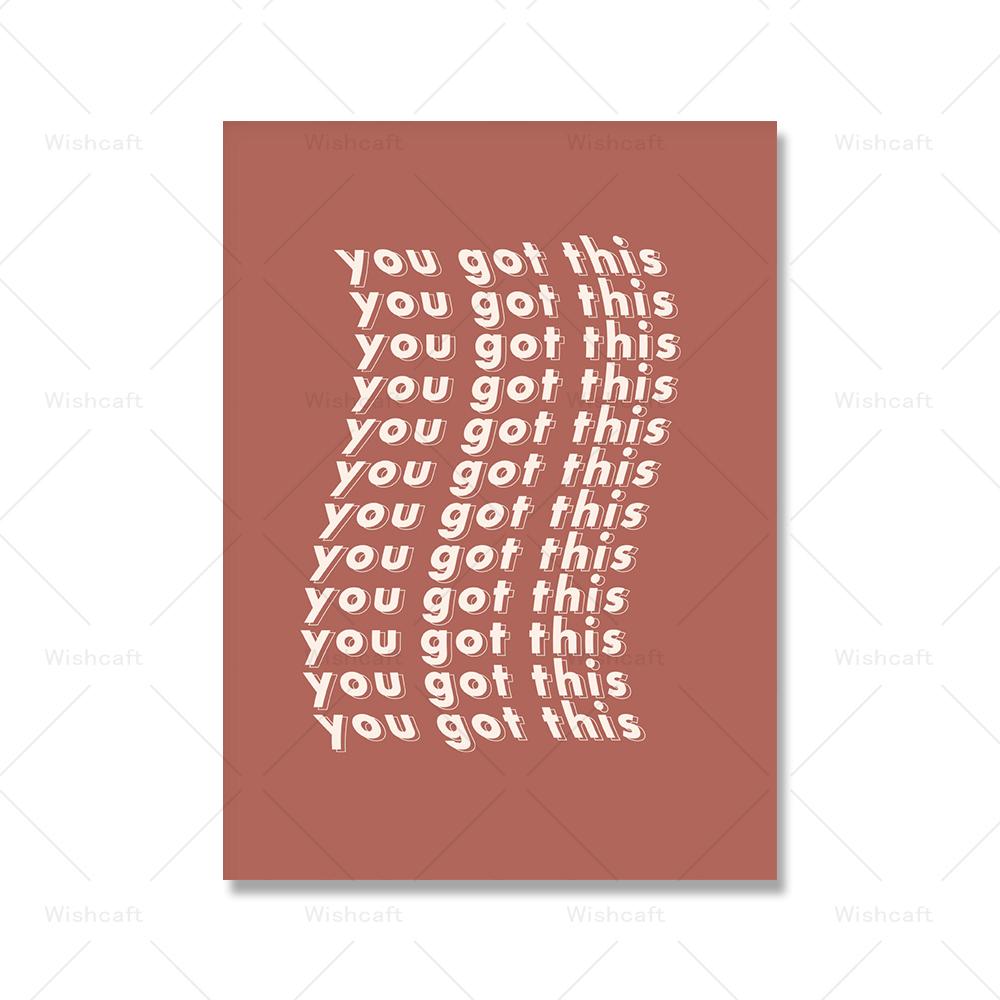 

Абстрактные позитивные постеры с цитатами, принт, мотивационная типография, графическая картина на холсте, теплые терракотовые персиковые земляные настенные панно 21x30cm No Framed