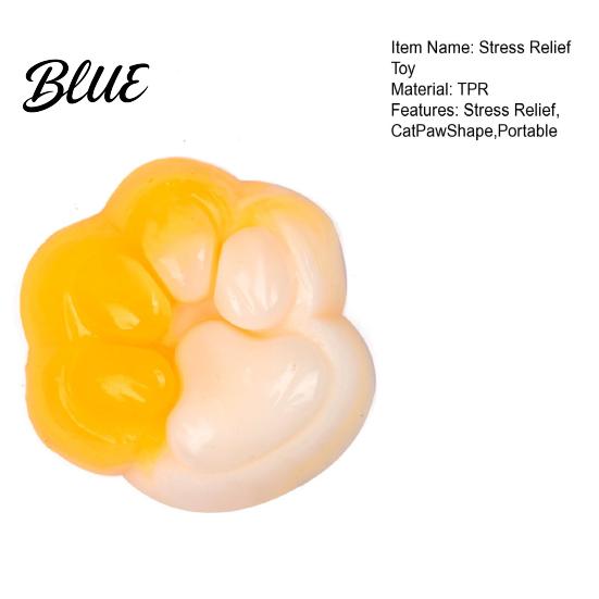Cat Paw Sensory Toy Mini Squeeze Stress Relief Gradient Color Kitten Photo Prop Ball Soft Animal Claw Pinch Fidget