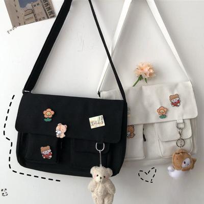 Sievietēm vienkārša Crossbody Soma Cute Ikdienas Soma Meiteņu plecu soma Soma Sieviešu salda Apdrukāta Kanvas Krusta skolas somas Maks