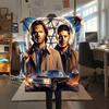 1PC Dean Winchester Print Flannel Blanket, High Quality All Seasons, Home Decor, Warmth and Comfort, Perfect for Christmas Gifts