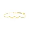 Gold-Plated Zhou Family Style Wave Bracelet for Women - Elegant Temperament Jewelry Gift