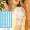 Long-lasting White Tattoo Stickers Lace Flower Body Art Tattoo Temporary Tattoo Stickers  Women Men