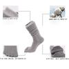 Long Man Thick Cotton Toe Socks Autumn Winter Warm 5 Finger Mid-Calf Japanese Style Solid Business Party Dress Loose Sloth Socks