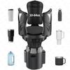 Cup Holder Expander for Car with Expandable Arm and Base, Adjustable Car Cup Holder Extender Adapter Holds Large Travel Water Bottle Yeti, Stanley,
