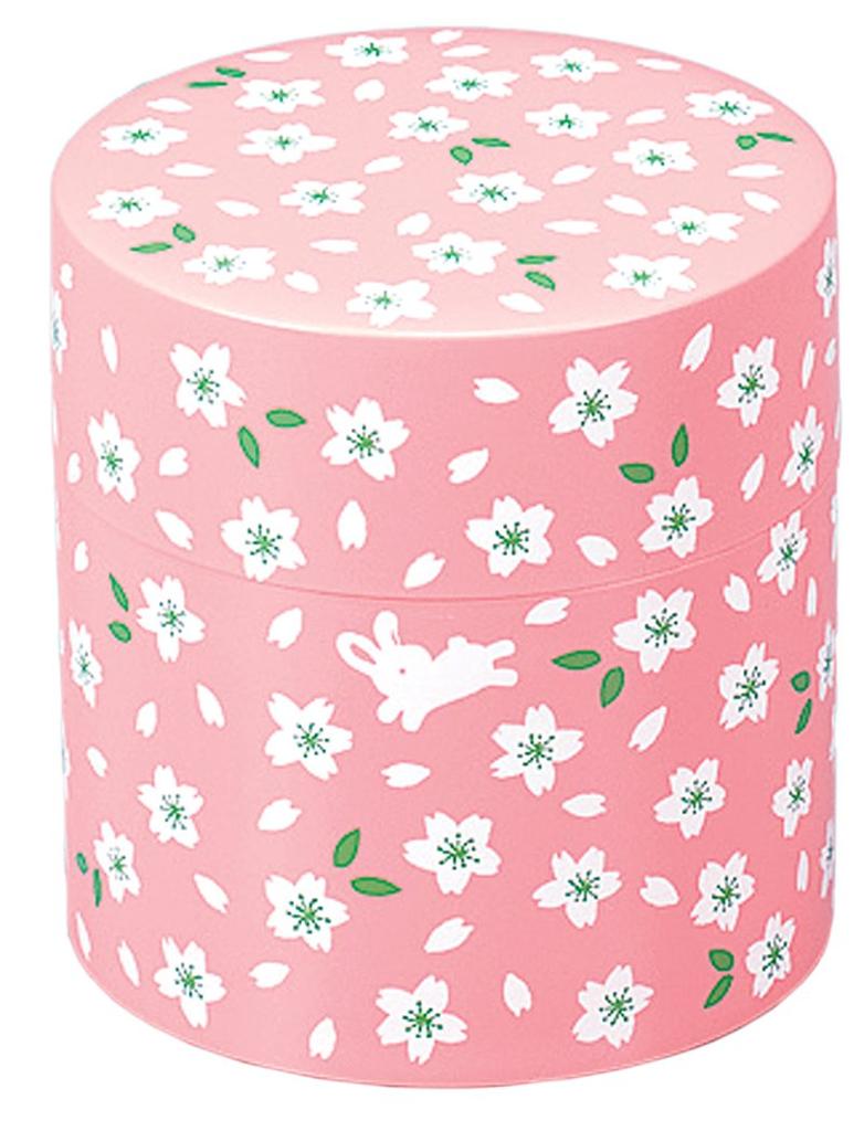 Tatsumiya Tea Cherry Blossom H9 56856 Caddy, Rabbit, Size Approx. 8.7