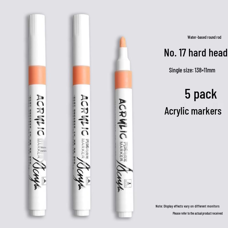 Black Acrylic Marker & Watercolor Brush Pen for Elementary Art - Washable & Layerable Colors for Kindergarten Drawing