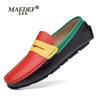 Scarpe Casual da Uomo in Vera Pelle Marca di Lusso 2022 Mocassini da Uomo Traspiranti Slip-On Colori Misti Mocassini da Guida Taglia 47