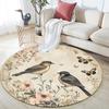 Birds Round Area Rug,Carpet Rug for Living Room Bedroom Sofa Playroom Decor,Non-slip Floor Mat