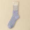 3Pairs Thickened Floor Plush Socks Stripe Mid Tube Socks Women Kawaii Coral Fleece Socks  Autumn