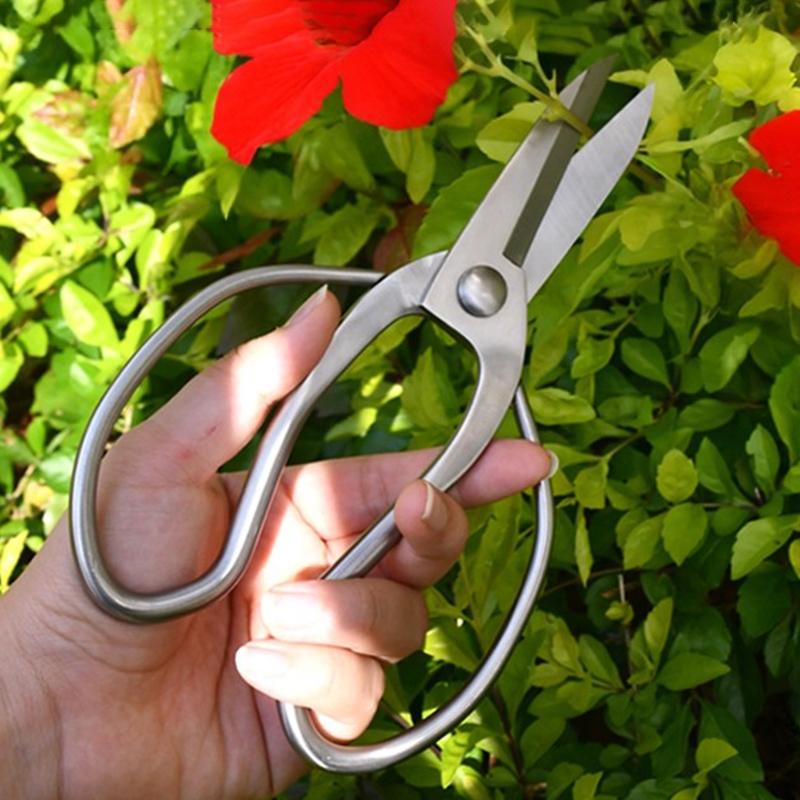 Stainless Steel Pruning Shears Portable Gardening Scissors Bonsai Pruning Flower Branch Trimming Tools Household Cutting Tools