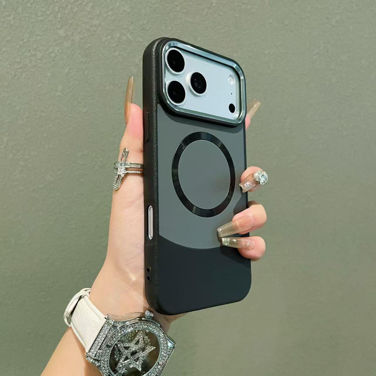 

Contrasting Color Protective Case for iPhone 17 Pro Max with Smooth Skin Feel, Works for iPhone 16/14/15 14 Pro Max чёрный