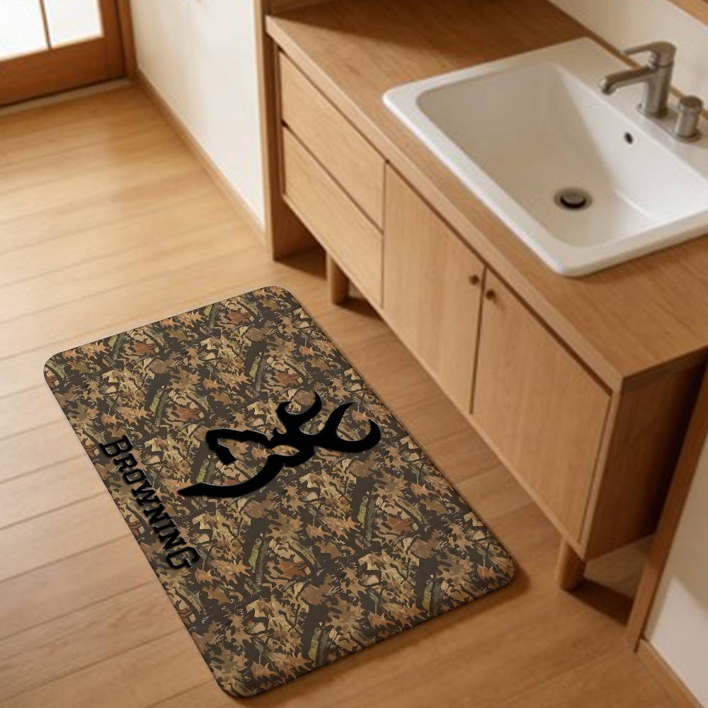B-Browning Logo Kitchen Mat Kids Room Bedroom Decoration Balcony Anti-Slip Doormat Living Room Alfombra