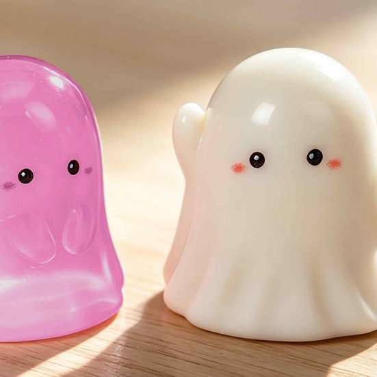 Resin Ghost Ornament Glow-in-the-dark Halloween Figurine, Mini Statue for Micro Luminous Figurine Landscape, Home Office Desk