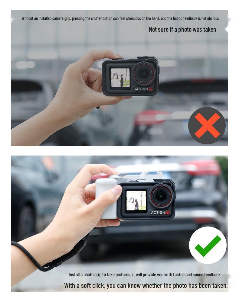 DJI OSMO Action Magnetic Quick Release Mount for Action5/4/3 & SLR, Multicolor Handle