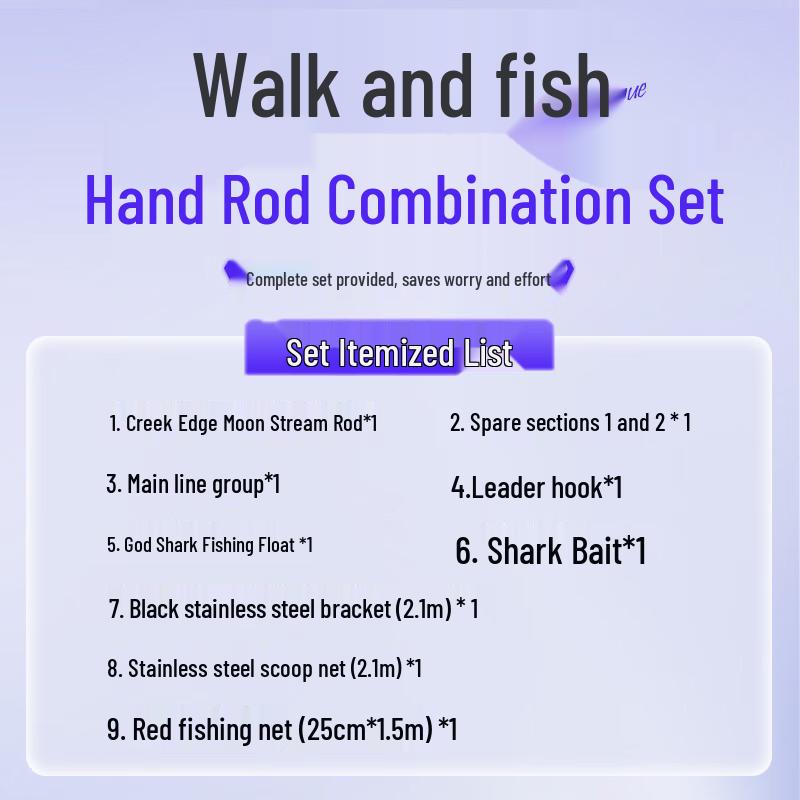 Shensha Portable Carbon Fiber Stream Fishing Rod Set