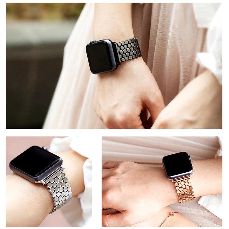 Stainless Steel Strap for Apple Watch Band 45mm 44mm 40mm 49mm 38mm 42mm Link Bracelet Correa iWatch Series 9 8 7 6 5 4 SE Ultra