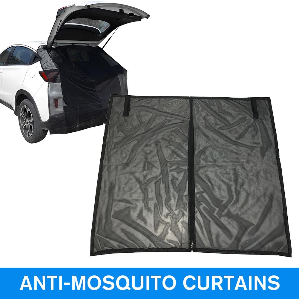 Car Anti-mosquito Curtains And Sunshade Magnetic Self-driving Tour Equipment Trunk Ventilation And Insect-proof Mesh Accessories