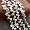 1String, White Natural Freshwater Pearls, 7-10mm, Handmade Petal Shape Pearl Beads for Jewelry Making DIY, Cheapest Items Available 36cm